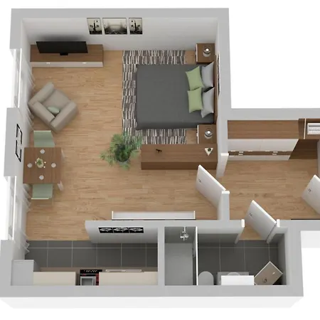 Business-apartment Rathausstrasse - 34qm Privatssphaere Appartamento *